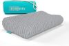 Contour Pillow, Sandwich Memory Foam Contour Pillow | Curved Pillow for Neck Pain, Neck Support for Back, Stomach, Side Sleepers - Includes a Bamboo Case & Hypoallergenic Charcoal Foam