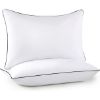 Pillows Queen Size Set of 2 for Side Back and Stomach Sleepers, Cooling Pillows,Down Alternative Filling Luxury Soft Supportive Plush Pillows (White, Queen)