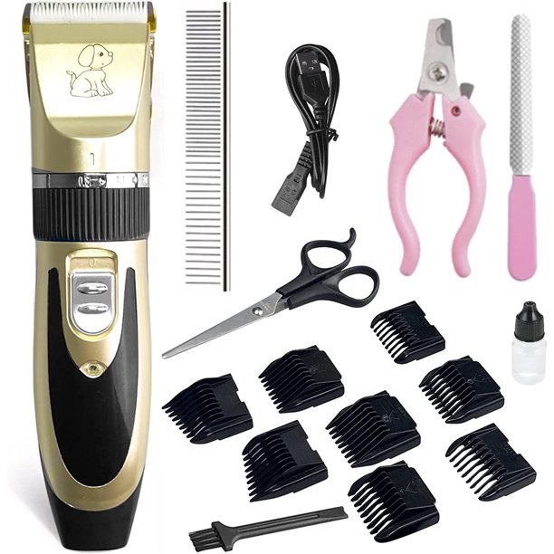 Pet Shaver Clippers Low Noise Rechargeable Cordless Electric Quiet Hair Clippers Set for Dogs Cats Pet