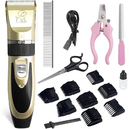 Pet Shaver Clippers Low Noise Rechargeable Cordless Electric Quiet Hair Clippers Set for Dogs Cats Pet