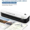 Laminator, A4 Laminator Machine, 4 in 1 Thermal Laminator for Home Office School Use, 9 inches Max Width, Quick Warm-Up, Paper Trimmer, Corner Rounder