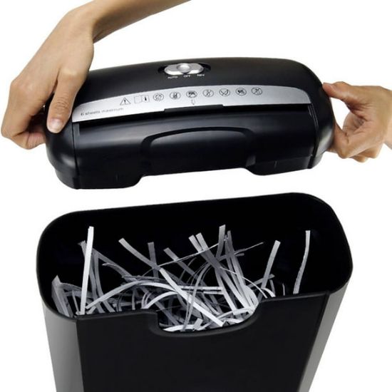 Picture of 12-Sheet Crosscut Paper Shredder for Office and Home with Safety Lock, Black