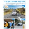 Picture of 3 Channel Dash Cam, 4K/2.5K+1440P Dash Cam Front and Rear Inside, Dash Camera for Cars, Triple Car Camera with 32GB Card, G-Sensor, 24Hr Parking, Loop Recording, IR Night Vision, Blue