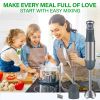Picture of Immersion Blender Handheld 1100W 3 in 1 Corded Stick Hand Blenders for Kitchen with Trigger Speed Control, with Whisk, Milk Frother Attachemnts, Perfect Emulsifier for Soup, Smoothie, Puree