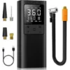 Picture of Tire Inflator Portable Air Compressor - 150PSI & 10000mAh Cordless Air Pump with Digital Tire Pressure Gauge, Accurate Dual LCD Display & LED Light, Portable Air Pump for Car/Motorcycle/E-Bike/Ball