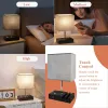 Picture of SZRSTH 15.7" Bedside Table Lamp for Bedroom, Dual Fast USB Charging Ports, Fully Dimmable Nightstand Lamps
