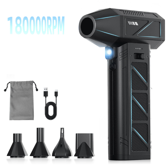 Picture of TRAKAR Car-Mounted Vacuum Cleaner, 180000RPM Electric Air Duster , Compressed Air Duster with Lllumination, Air Blower Dusters for Car，snowblower