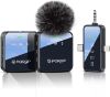 Picture of Boyun Daj 3 in 1 Microphone for iPhone/Android/Camera, Wireless Lavalier Microphone, 328ft Transmission, 18H Battery Life, Mini Microphone for Record Interview, Vlogs, YouTube, Tiktok