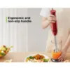 Picture of Boyun Daj Hand Blender, Immersion Blender with 2 Mixing Speed, Electric Handheld Mixer Portable Stick Mixer with Stainless Steel Blades for Soup, Smoothie, Puree, Baby Food-Red