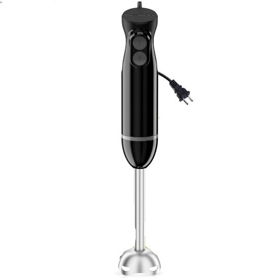 Picture of Boyun Daj Hand Blender, Immersion Blender with 2 Mixing Speed, Electric Handheld Mixer Portable Stick Mixer with Stainless Steel Blades for Soup, Smoothie, Puree, Baby Food-Black