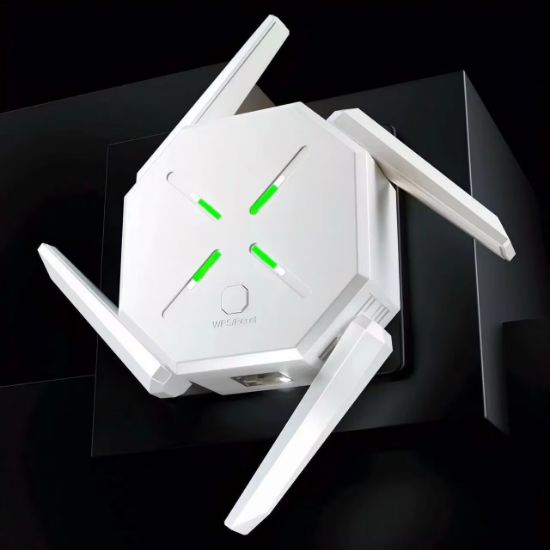 Picture of 2025 WiFi Extender-Wireless Signal Repeater Booster,Covers Up to 10000 Sq.ft - 1200Mbps Wall-Through Strong WiFi Booster,WiFi Amplifier,WiFi Extenders Signal,Dual Band 2.4GHz & 5GHz Wireless Repeate